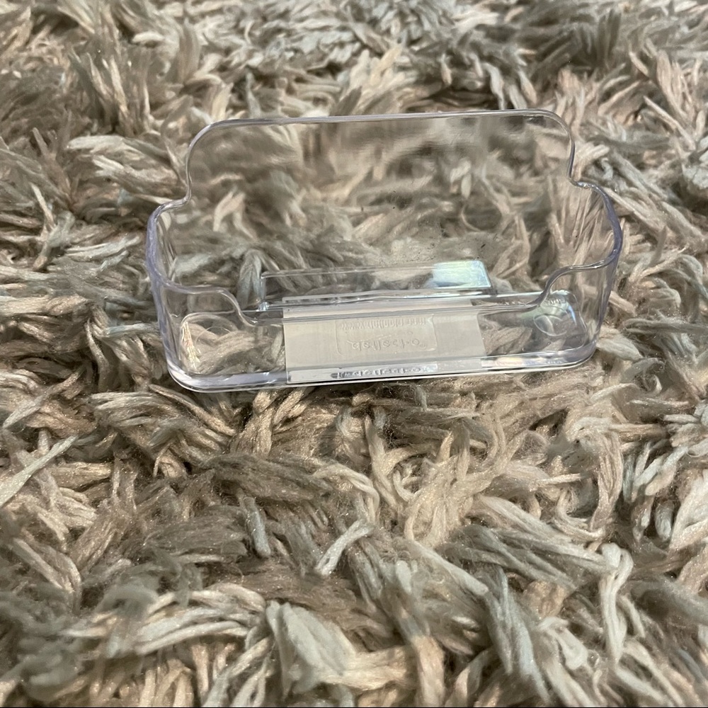 Deflecto Business Card Holder,m 3-3/4"W x 1-7/8"H x 1-3/8"D clear